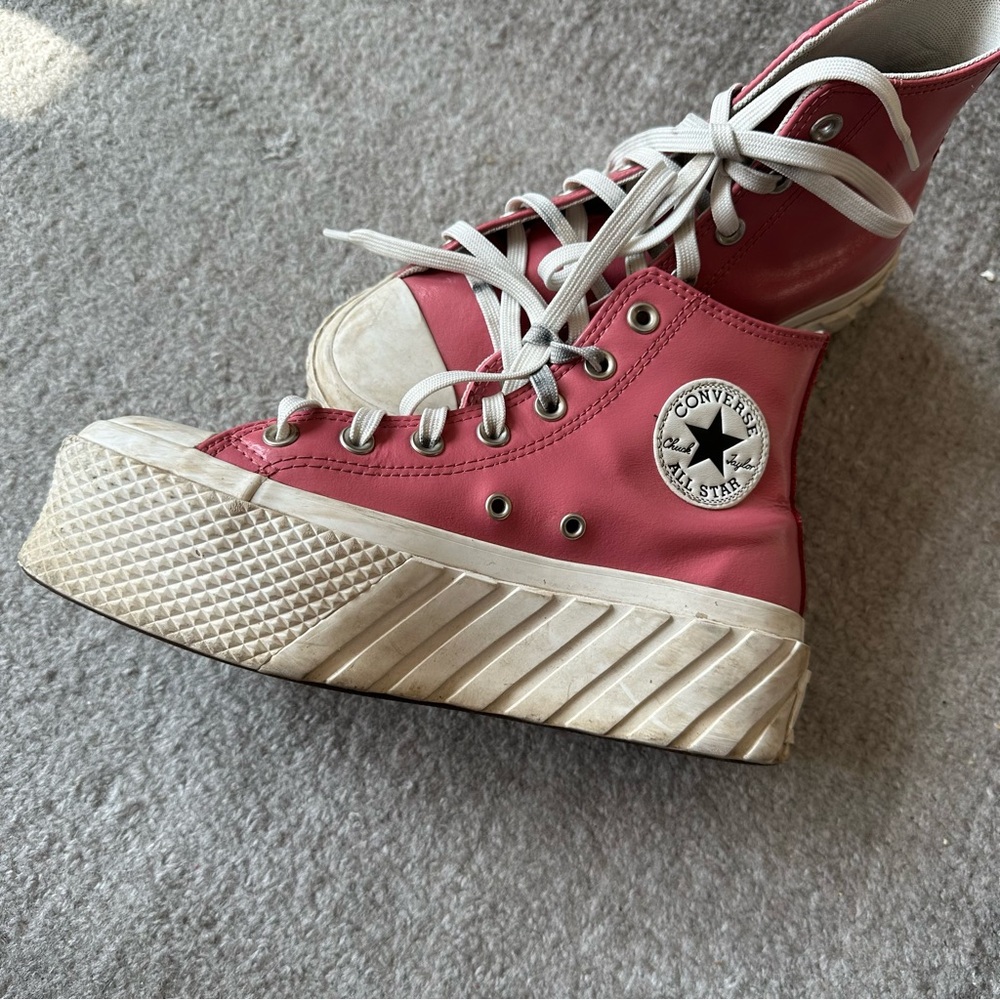 Pink Metallic Platform Converse - image 3